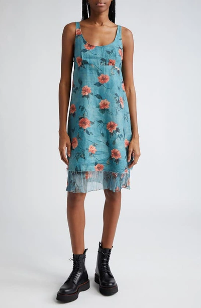sachin and babi light blue dress French Women's Blue Patchwork Lace V Neck Elegant High Waist Pleated  Sleeveless Slip Dress Summer Fashion Vacation Long Dresses main image 0