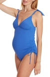 Cache Coeur Porto Vecchio Maternity One-piece Swimsuit In Blue