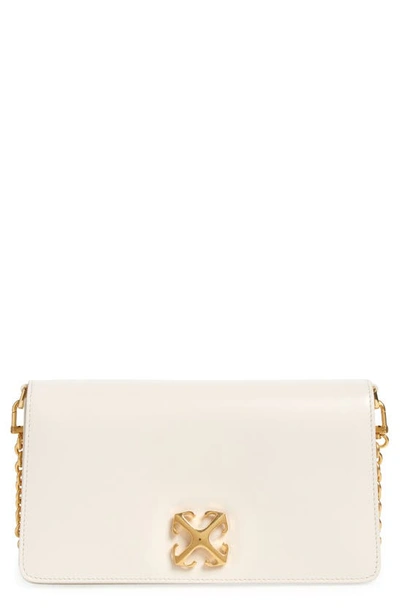 Off-white Jitney 1.7 Leather Crossbody Bag In White