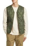 Taion Military Quilted Packable Water Resistant 800 Fill Power Down Vest In Olive