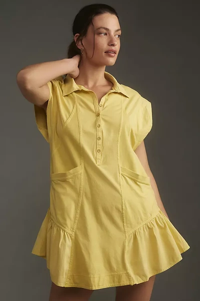 knee length dresses for ladies Daily Practice by Anthropologie Short-Sleeve Mini Dress – White Chocolate  Couture main image 0