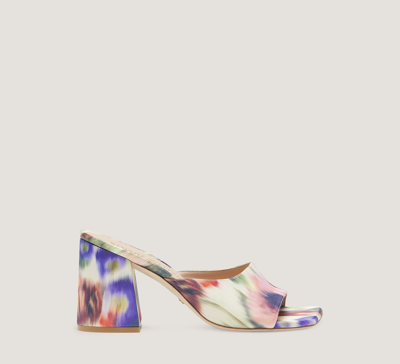 Stuart Weitzman Tia 85 Flareblock Slide In Watercolor