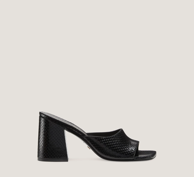 Stuart Weitzman Tia 85 Flareblock Slide The Sw Outlet In Black