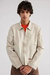 DICKIES UO EXCLUSIVE NEWINGTON WASHED CANVAS JACKET IN SANDSTONE, MEN'S AT URBAN OUTFITTERS