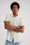 Katin Monty Short Sleeve Shirt Top In Vintage White, Men's At Urban Outfitters