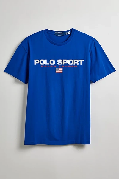 Polo Ralph Lauren Sport Tee In Heritage Blue, Men's At Urban Outfitters