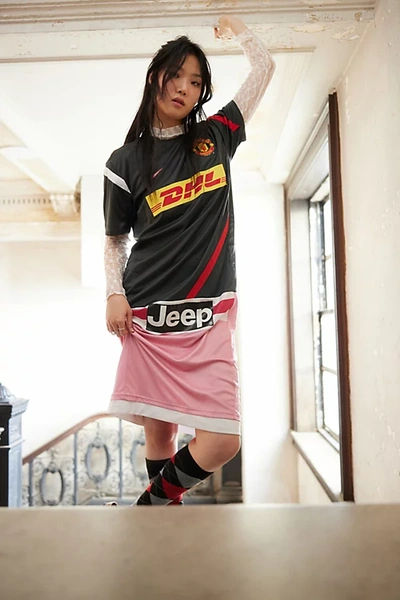 Urban Renewal Remade Spliced Soccer Jersey Midi Dress In Assorted At Urban Outfitters