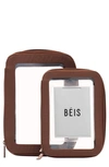 BEIS THE IN-FLIGHT SET OF 2 COSMETICS BAGS