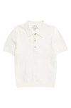 Reiss Kids' Pascoe - White Junior Textured Modal Blend Polo Shirt, Age 6-7 Years
