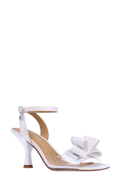 J. Reneé Nishia Ankle Strap Sandal In Clear/ White