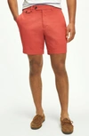 Brooks Brothers 7" Canvas Poplin Shorts In Supima Cotton | Red | Size 40