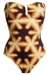 Ulla Johnson Monterey Strapless One-piece Swimsuit In Amber