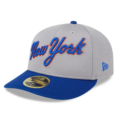 New Era Gray New York Mets 2024 Batting Practice Low Profile 59fifty Fitted Hat