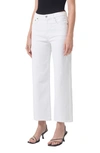 Agolde Ren High-rise Crop Wide-leg Jeans In Sour Cream