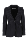 Max Mara Pinstriped Galosce Blazer With Peak Lapel In Stripped