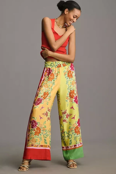 By Anthropologie Full-length Pull-on Pants In Multicolor