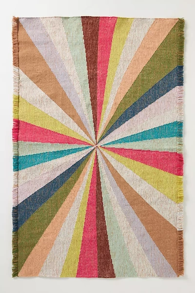 Anthropologie Handwoven Alma Indoor/outdoor Rug In Multi