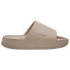Nike Calm Flat Slides In Khaki/khaki
