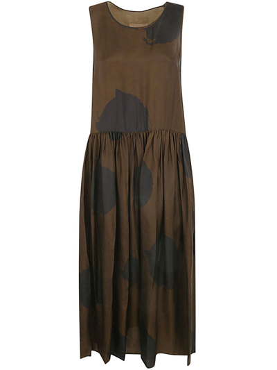 Uma Wang Ardal Dress In Brown