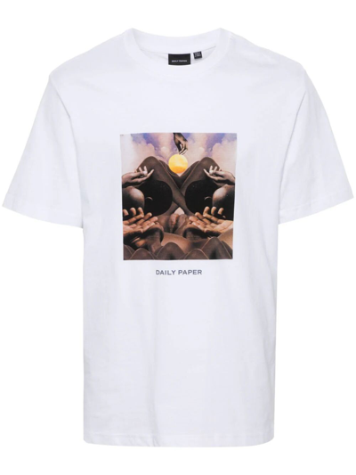Daily Paper Graphic-print Cotton T-shirt In White