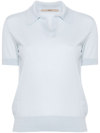 Nuur Polo-collar Merino-wool T-shirt In Blue