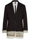 Maison Margiela Pendleton Pinstripe Blazer In Grey