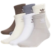 Adidas Originals Mens  Trefoil 6 Pack Quarter Socks In Earth Strata/wonder White/wonder Beige