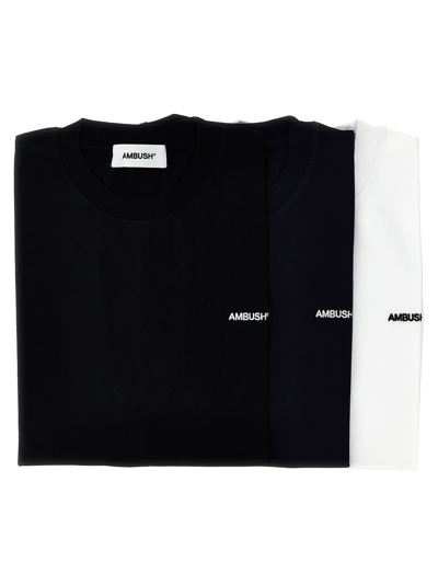 Ambush 3-pack Logo Embroidery T-shirt In Multicolor