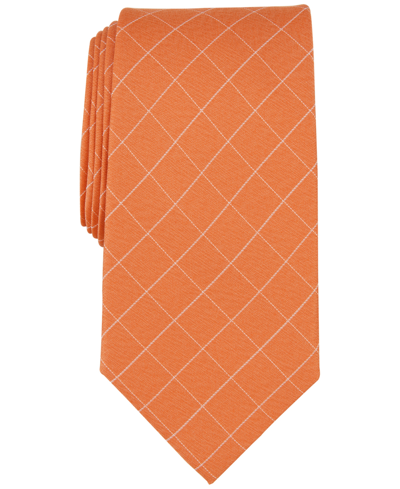 Michael Kors Men's Parkwood Grid Tie In Orange