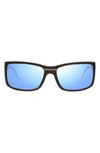 Revo Eclipse 63mm Square Sunglasses In Matte Brown Crystal