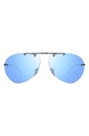 Revo Air 2 63mm Aviator Sunglasses In Satin Chrome
