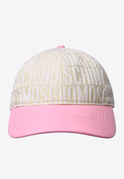 Moschino Hat In Ivory Cotton Blend In Cream