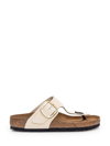 Birkenstock Gizeh Big Buckle Canvas Sandal In White