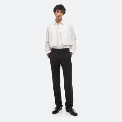 Helmut Lang Sleeveless Tuxedo Shirt In White