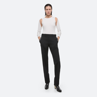 Helmut Lang Cut-out Cotton Sweater In Black