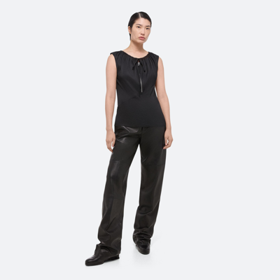 Helmut Lang Drawstring Sleeveless Top In Black