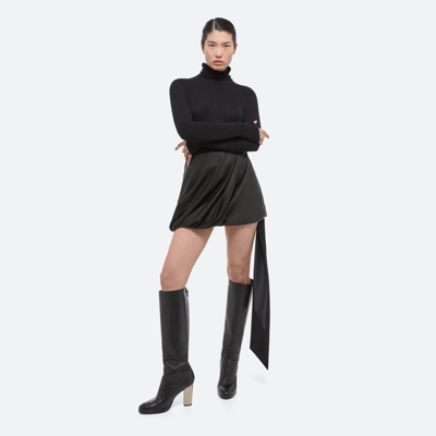 Helmut Lang Rib Turtleneck Top In Black