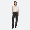 Helmut Lang Women's Leather Straight-leg Pants In Black