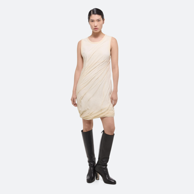 Helmut Lang Jersey Bubble Dress In Vanilla