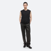 Helmut Lang Sleeveless Crushed Knit Top In Black