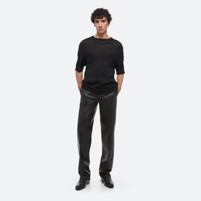 Helmut Lang Men's Crushed Wool-blend T-shirt In Black