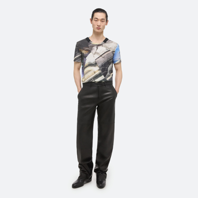 Helmut Lang Printed Tee In Silver Car Print