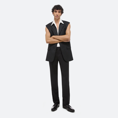 Helmut Lang Virgin Wool Sleeveless Blazer In Black