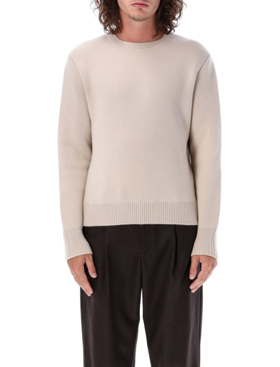 Lanvin Black Cashmere Blend Sweater In Paper