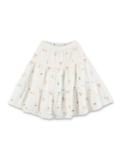 Bonpoint Kids' Jupe Lise Skirt In Blanc Lait