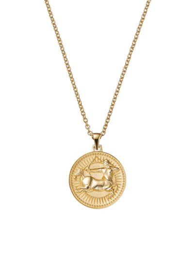 Futura Women's Icons 18k Yellow Gold Zodiac Medallion Necklace In Sagittarius