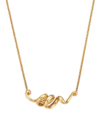 Futura Women's Contemporary Spira 18k Yellow Gold Pendant Necklace