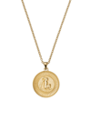 Futura Women's Icons 18k Yellow Gold Zodiac Medallion Necklace In Aquarius