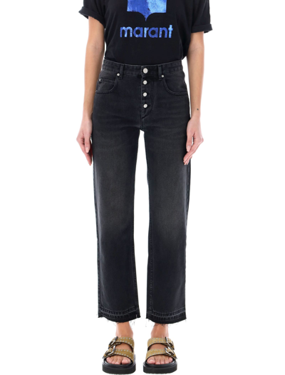 Isabel Marant Étoile Jemina Slim Denim In Faded Black