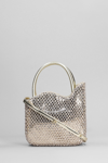 LE SILLA GILDA SHOULDER BAG IN PLATINUM LEATHER